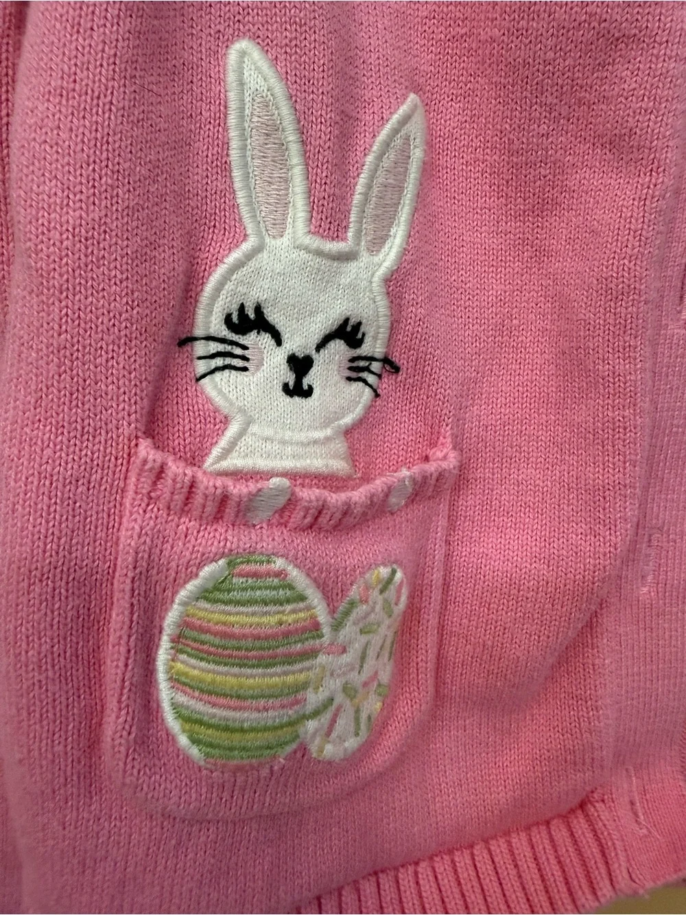 Gymboree Pink Bunny Pocket Cardigan Sweater